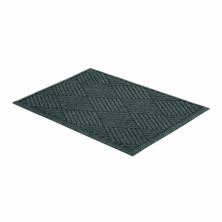 MILLENNIUM MAT CO Mll 4 X 6 Ft. Eco Guard Diamond Indoor Wiper Floor Mat, Charcoal Black EGDFB040604